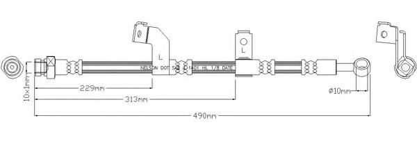Тормозной шланг REMKAFLEX 7376