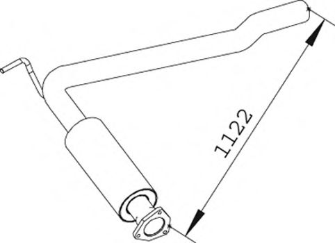 Предглушитель выхлопных газов DINEX 74323