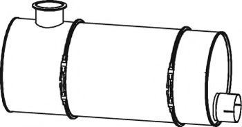 Средний / конечный глушитель ОГ DINEX 18343