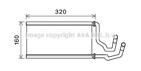 Теплообменник, отопление салона AVA QUALITY COOLING CCA6002