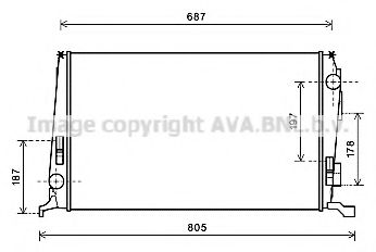 Радиатор, охлаждение двигателя AVA QUALITY COOLING DA2005