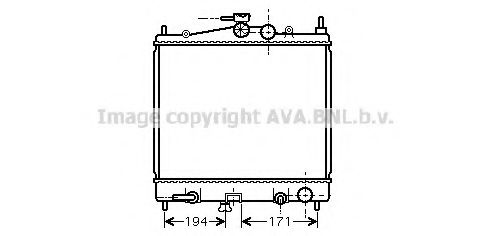Радиатор, охлаждение двигателя AVA QUALITY COOLING DN2248