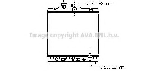 Радиатор, охлаждение двигателя AVA QUALITY COOLING HD2122