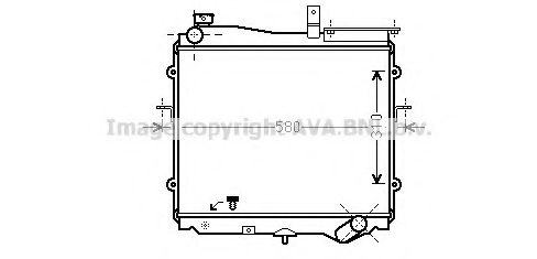 Радиатор, охлаждение двигателя AVA QUALITY COOLING KA2024