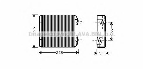 Теплообменник, отопление салона AVA QUALITY COOLING LA6020