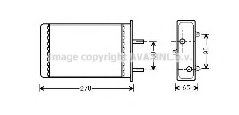Теплообменник, отопление салона AVA QUALITY COOLING LC6064