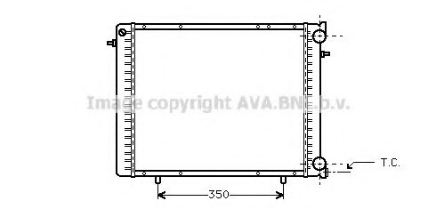 Радиатор, охлаждение двигателя AVA QUALITY COOLING RT2045