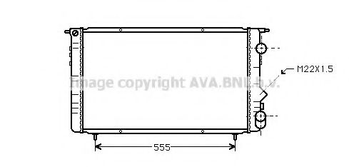 Радиатор, охлаждение двигателя AVA QUALITY COOLING RT2150