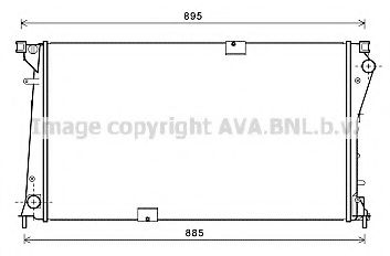 Радиатор, охлаждение двигателя AVA QUALITY COOLING RT2490