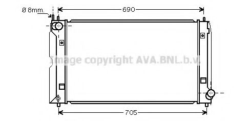 Радиатор, охлаждение двигателя AVA QUALITY COOLING TO2403