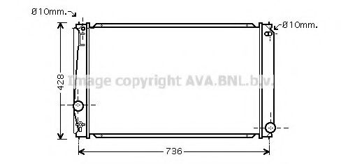 Радиатор, охлаждение двигателя AVA QUALITY COOLING TO2419