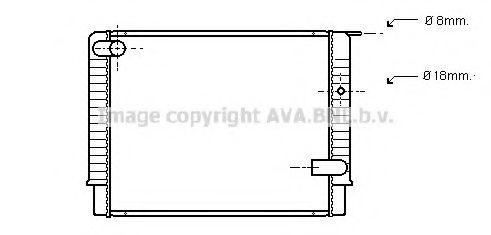 Радиатор, охлаждение двигателя AVA QUALITY COOLING VO2033