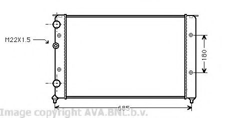 Радиатор, охлаждение двигателя AVA QUALITY COOLING VW2124