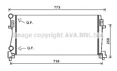 Радиатор, охлаждение двигателя AVA QUALITY COOLING VW2340