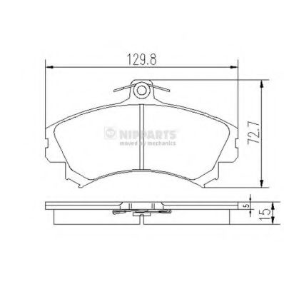 Комплект тормозных колодок, дисковый тормоз NIPPARTS J3605036