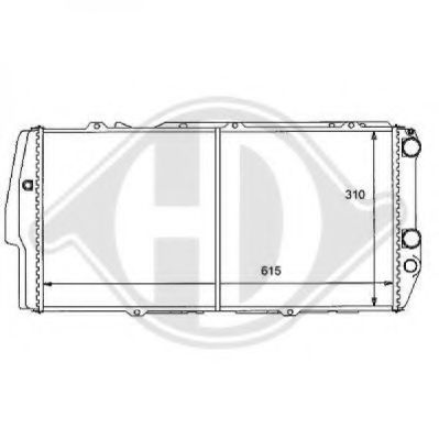 Радиатор, охлаждение двигателя DIEDERICHS 8101112