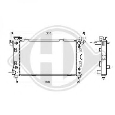 Радиатор, охлаждение двигателя DIEDERICHS 8103117