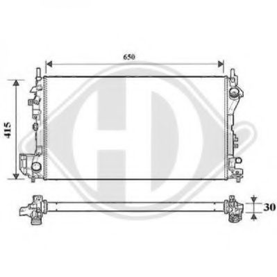 Радиатор, охлаждение двигателя DIEDERICHS 8182516