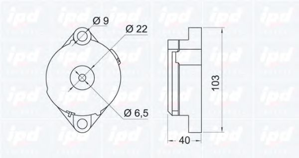 Натяжная планка, поликлиновой ремень IPD 100021