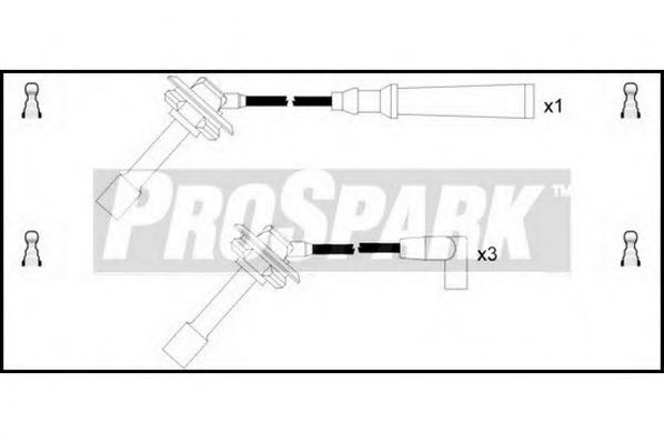 Комплект проводов зажигания STANDARD OES1234