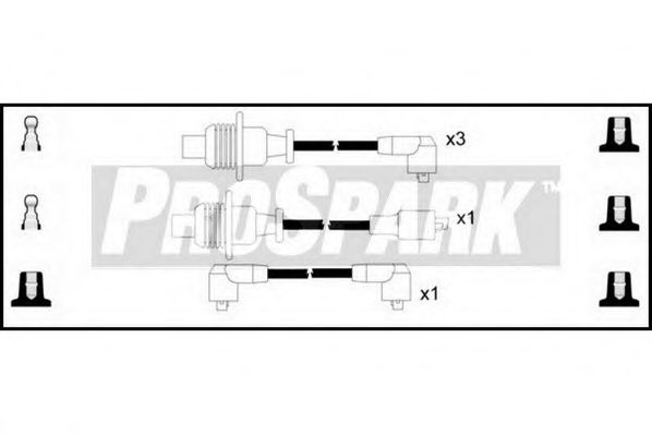 Комплект проводов зажигания STANDARD OES127