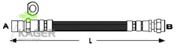 Тормозной шланг KAGER 38-0526