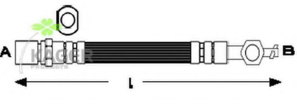 Тормозной шланг KAGER 38-0716