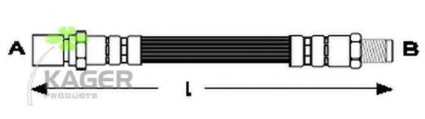 Тормозной шланг KAGER 38-0763