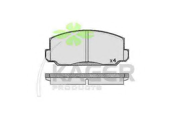 Комплект тормозных колодок, дисковый тормоз KAGER 20535