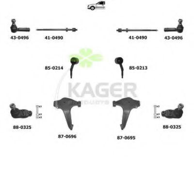 Подвеска колеса KAGER 800312