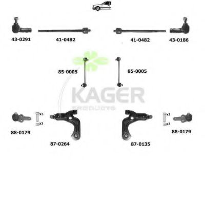Подвеска колеса KAGER 800318