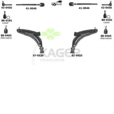 Подвеска колеса KAGER 800326