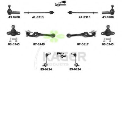 Подвеска колеса KAGER 800419