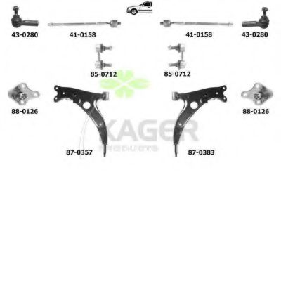 Подвеска колеса KAGER 800436