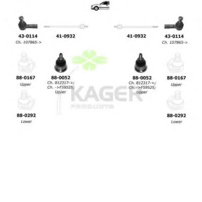 Подвеска колеса KAGER 800646