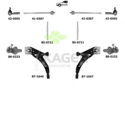 Подвеска колеса KAGER 801014
