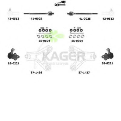 Подвеска колеса KAGER 801106