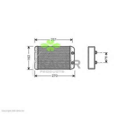 Теплообменник, отопление салона KAGER 32-0055