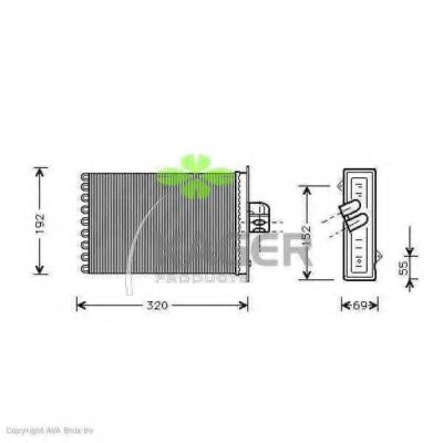 Теплообменник, отопление салона KAGER 32-0402