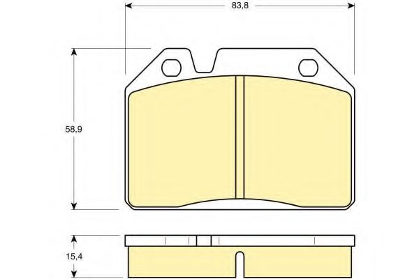 Комплект тормозных колодок, дисковый тормоз GIRLING 6101193