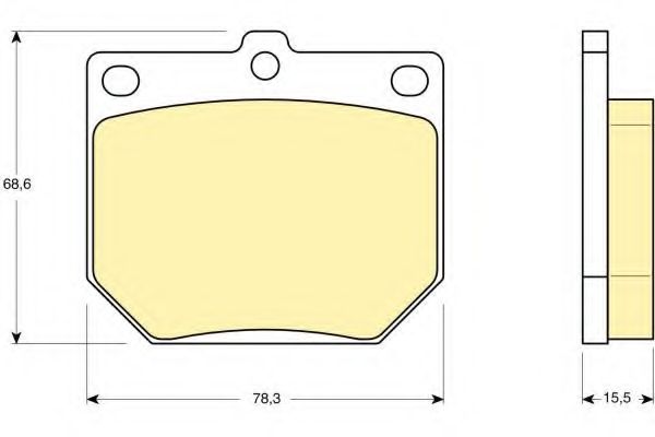 Комплект тормозных колодок, дисковый тормоз GIRLING 6102329