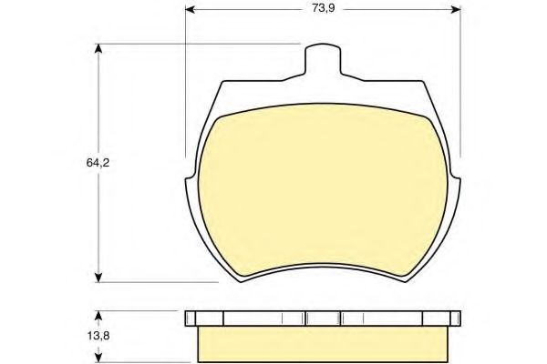 Комплект тормозных колодок, дисковый тормоз GIRLING 6103326