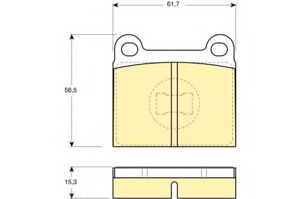 Комплект тормозных колодок, дисковый тормоз GIRLING 6106482