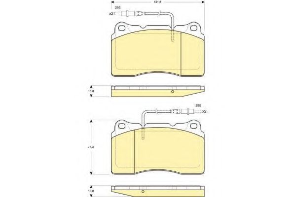 Комплект тормозных колодок, дисковый тормоз GIRLING 6114319