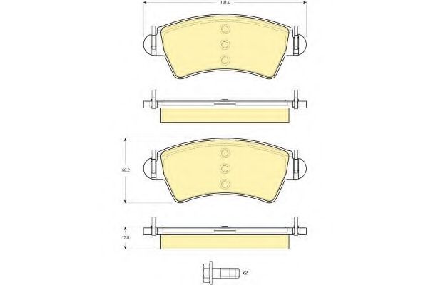 Комплект тормозных колодок, дисковый тормоз GIRLING 6115014