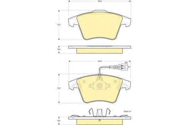 Комплект тормозных колодок, дисковый тормоз GIRLING 6115552