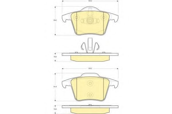 Комплект тормозных колодок, дисковый тормоз GIRLING 6115662