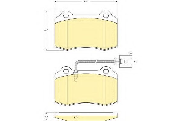 Комплект тормозных колодок, дисковый тормоз GIRLING 6116449