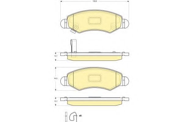 Комплект тормозных колодок, дисковый тормоз GIRLING 6133634