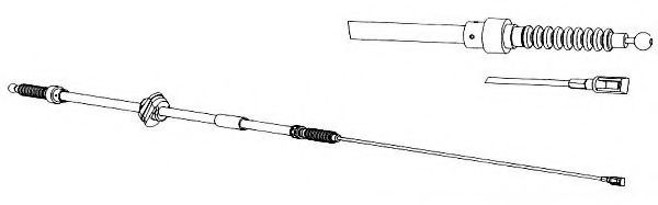 Трос, стояночная тормозная система KAWE AU02128